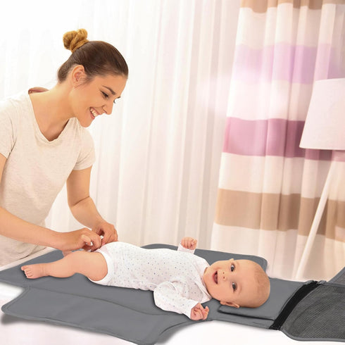 Vasttron Portable Diaper Changing Pad, Newborn Diaper Changing Pad Baby Changing Pad with Smart Wipes Pocket Waterproof
