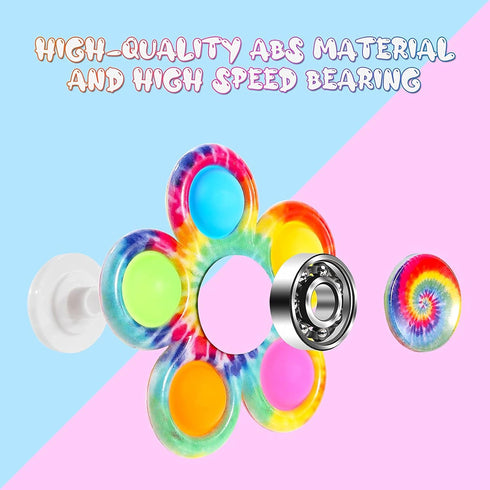 Gigilli Fidget Spinners Pop for Kids, 2 Pack Sensory Fidget Toys for Goodie Bags, Classroom Prizes