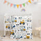 Datura home Crib Bedding Set,3pcs Nursery Crib Bedding with Comforter Crib Sheet & Crib