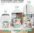 3-Tier TAZENI Baby Bottle Drying Rack with Drain Pipe, Modular Baby Bottle Rack Dryer for Infant Feeding Accessories