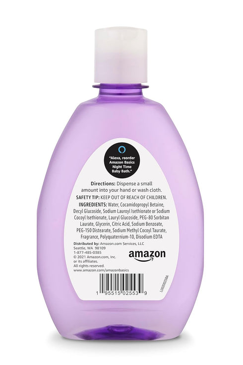 13.6 Oz, 1-Pack Amazon Basics Tear-Free Night-Time Baby Bath, Soothing, Lightly Scented, Fl (Previously Solimo)