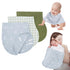 Muslin Burp Cloths with Snaps,Multi-Use Burpy Bib 100% Cotton for Spit Up