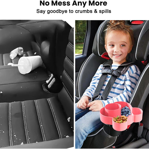 BlueOrigin Car Seat Snack Tray - Travel Tray for Kids Car Seat, Stroller, Booster and Anywhere with a Cup Holder
