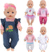 NUOXIXI 14-18 Inch Baby Doll Clothes 5 Sets Accessories Dress with Hats Socks