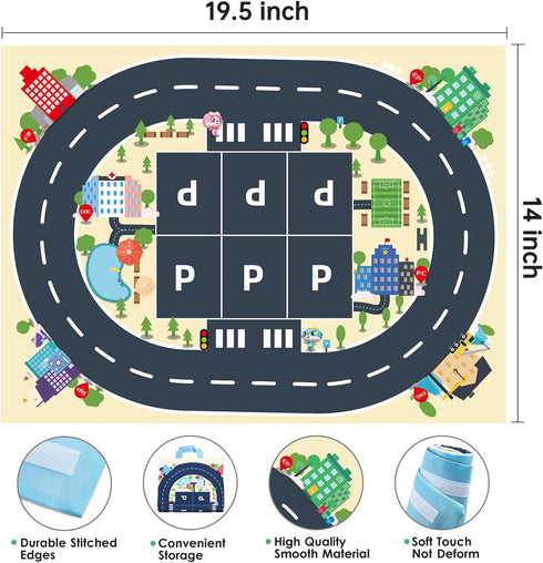 Zero Zoo 1 2 3+ Baby Toy Cars for Year Old Toddler, City Guard Series Press and Go, Pull Back Vehicle with Soft Plush