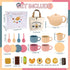 Set Set 3 4 5 6 Silicone Tea Party for Little Girls Kids Toddlers Tea with Tea Pot Cups Food Pretend Play Kitchen