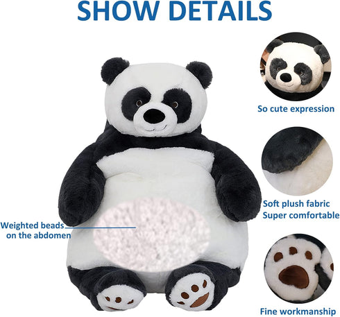 ronivia 21.5" 5.2 lbs Panda Weighted Stuffed Animals, Weighted Panda Plush Large Weighted Plush Animal Toy Pillow Gifts