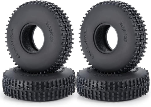 Wheel Tires Crawler Tires for TRX4M/SCX24 Upgrade Parts, 65 * 20mm