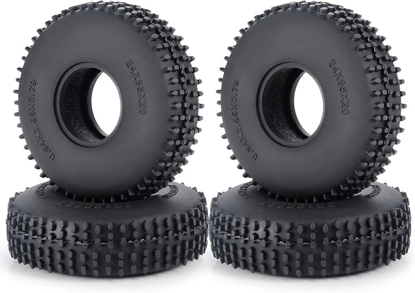 Wheel Tires Crawler Tires for TRX4M/SCX24 Upgrade Parts, 65 * 20mm