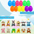 12 Pack JIALWEN Filled Easter Eggs with Plush Animal, Easter Basket Stuffers Plastic Easter Eggs Prefilled Surprise