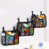 Bath Toy Storage, Detachable Bath Toy Holder, Large Capacity 6 Compartments Bathtub Toy Storage with Built-in Compartments Side Pockets, Mesh Shower Caddy for Easy Access & Sorting Toys - Black by DOCMON