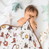 100% 40 36 Inch Breling Western Cowboy Muslin Baby Blankets for Girls Boys, Cotton Crib Blanket for Infant Toddler, x