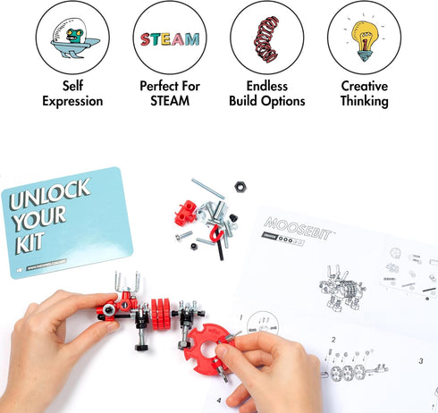 Set: 6+, Sets The Off Bits Erector Animal Mini STEM Toys for Kids Toy Building with Nuts & Bolts, STEM Building Toys