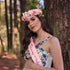 Girls Baby Shower Decoration, Adjustable Flower Crown Tiara and Growing A Princess Sash, Pink Party Gifts