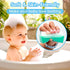 Set 5 Cradle Cap Brush for Babies, of Baby Bath Essentials with Bath Sponge Silicone Scrubber Long Handle Comb