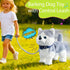 HCdoujoy Husky Walking Dog Barking Toy, Musical Singing Dancing Volume Control Interactive Puppy Walk Along with Leash