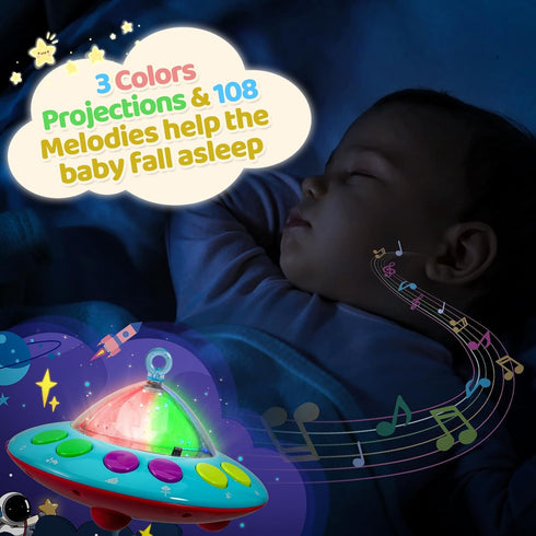 108 BOBXIN Baby Mobile for Crib, Crib Mobile with Projector and Melodies Music, Crib Toys with Remote Control