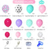 Amandir 152pcs Hot Pink and Teal Blue Balloon Garland Arch Kit, Different Sizes for Spa Girls Birthday Baby Shower Decor