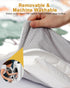 50" 50" TINYHARBO Premium Foam Baby Play Mat x Removable & Machine Washable Cover, Extra Thick Padding Playpen Mat