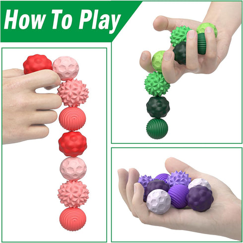 Generic 12 Pack Silicone Magnetic Fidget Balls - Magnet Fidget Toys for Adult & Teens, Stress Relief Sensory Toys