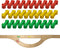 Wooden Train Track Accessories, 30 Pcs Colorful Dog Bone Track Connectors, Compatible