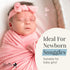 Set, 47 47 inches Stroller Society - Newborn Swaddle and Hat Stretchy and Comfortable Baby Swaddle Blanket, Use as