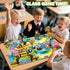 23 Set 2-in-1 2 4 6+ HOGOKIDS Animals Valentines Party Favors for Kids Building - Zoo Scene Board Game with Play Mat