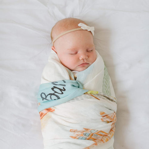 Loulou Lollipop Soft Baby Swaddle Blanket, Muslin Wrap for Newborn to Toddler, Large 47” by 47” - City NYC