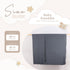 Set 120 120 cm Swaddle Receiving Blankets with Matching Beanie Newborn Nursery Swaddle Wrap for Baby, * (Gray)