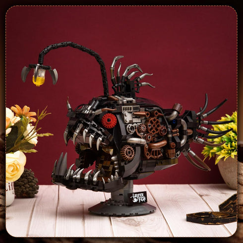XinLiangDian Set,1038 Sets 8-14,STEM 8-12(with Mechanical Lantern Fish Building Block PCS Ocean Animals Decor
