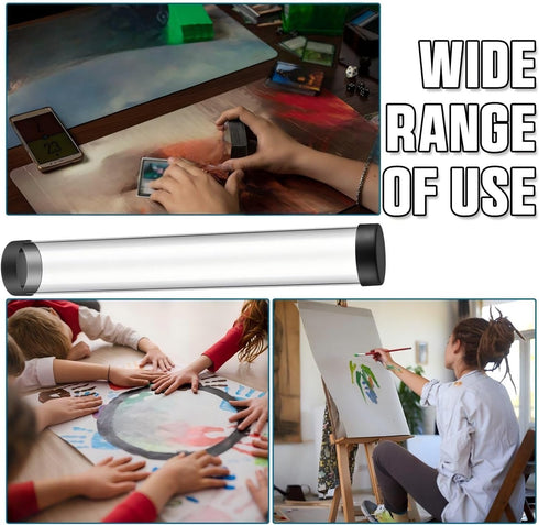 8 16.14 Inch Barydat Pcs Playmat Tube Round Compatible with MTG Play Mat Holders Playmat Case TCG Clear Artwork Tube