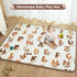 65" 50" Foldable Baby Play Mat, X Waterproof Double-Sided Cushioned Activity Play Mat, Soft Lightweight Foam Playmat