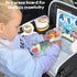MENZOKE Kids Travel Tray for Toddler Car Seat, Toddler Gift for Boy Activities with Dry Erase Board & iPad Holder