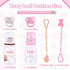 6 Set, BABESIDE Pcs Reborn Baby Doll Accessories Cute Bear Pattern Baby Doll Bottles and Magnetic Pacifiers