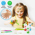 27PCS Kids Washable Finger Paint Set, Non-Toxic Finger Paints 8 Colors, Brushes, Sponges, Art Painting Supplies for