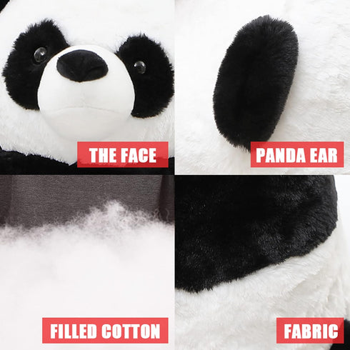 16" Cute Panda Bear Stuffed Animal Plush Toy - Soft Body Doll Panda Pillow - Gift for Kids Boy Girl Birthday