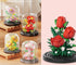 Jollcnoia Set Lily Bloom Home Bouquets Dust Cover Building Toy Creative Assembly Bonsai Tree, Ideal for Valentine's