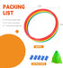 2-Set 20 (11-inch) 30 Hopscotch Rings, Round Hoops + Connectors, Agility Rings for Kids, Builds Gross Motor Skills