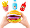 Jollybaby Soft Plush Burger Toy for Baby 0-6-12-18 Months: Stuffed Hamburger Pretend