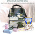FHEDVBN Backpack Mummy Backpacks Daypack Gardenia Flowers Birds Diaper Bag for Women Multifunction Waterproof for Mom