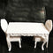 seteu Miniature 1:6 Scale White Victorian Dining Table and Chair Set, Dollhouse Furniture,