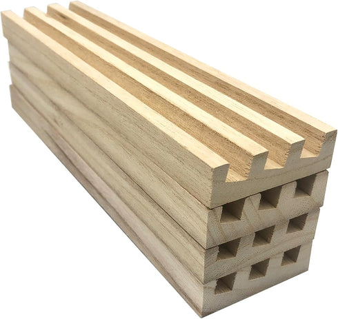 Set 4 Rummy Yuanhe Domino Trays Holders Rack - of Wooden Tiles Stand Holders Dimonos Boards for Mexican Train