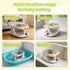 Cetuai 8-18 Baby Bath Seat for Months, Non-Slip Toddler Bath Chair with Suction Cups & Temperature Display, Ergonomic