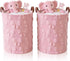 Blushtier 2 Pcs Pink Bow Laundry Hamper Girls Room Decor Coquette Pink Bow