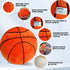 T play Basketball Plush Pillow, Soft Stuffed Throw Toy for Boys, Room Decor for Ages 1-3