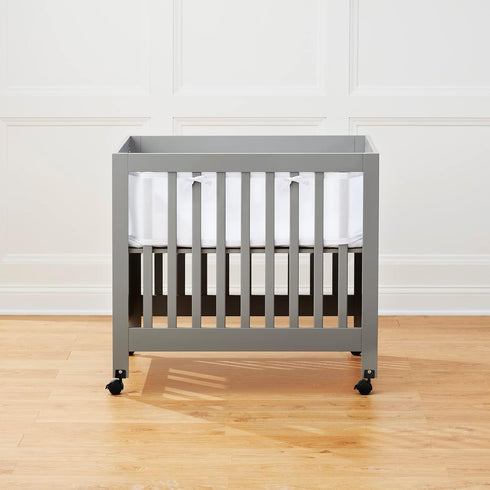 3mm 4M 4 38x24 Halo Mini Crib Breathable Mesh Liner for Mini Crib, Classic Mesh, White, Size Covers Sides FITS MINI