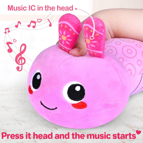 KMUYSL Baby Toys 0 to 12 Months, Musical Stuffed Animal Toys with Crinkle and Rattles for Newborns