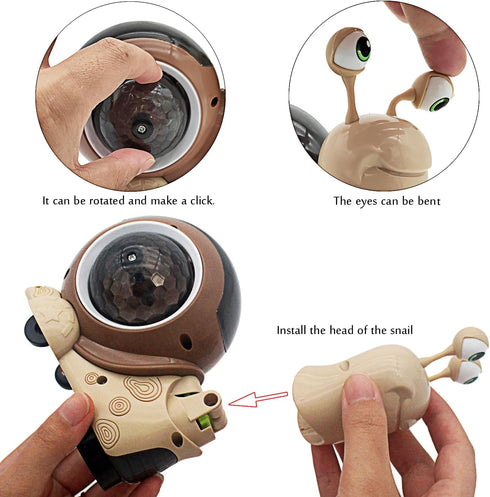 Cute Electric Snail Toy for Toddlers - Musical and Luminous Fun (Brown)