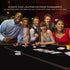 YUZPKRSI Texas Hold'em Poker Mat for 6 Players, Water Repellent Portable Poker Table Topper with Thicken Carrying Bags