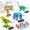 Poraxy 4 in 1 Dinosaur STEM Kits for Kids Ages 8-10, Educational Science Building Projects, 3D Wooden Puzzles Gift for